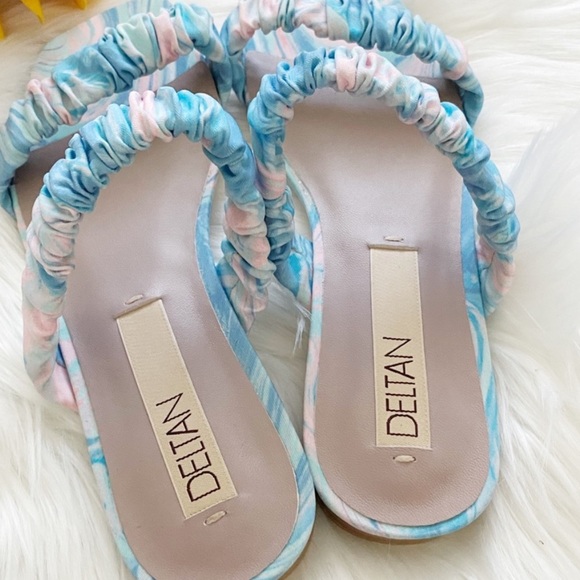 New Deltan Cora Printed Two Band Sandals - Picture 6 of 16